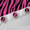 thumbnail image 4 of Homewish Boys Girls Animal Zebra Print Curtains Pack of 2 (42x84 Each),Abstract Geometric Stripes Curtains Blackout,Black Pink Bedroom Curtains,Microfiber Bedroom Decor, 4 of 6