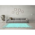 thumbnail image 3 of Ahgly Company Indoor Square Abstract Light Blue Modern Area Rugs, 8' Square, 3 of 4