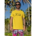 thumbnail image 2 of Hand Written Buon Ferragosto T-Shirt Men -Image by Shutterstock, Male Small, 2 of 4
