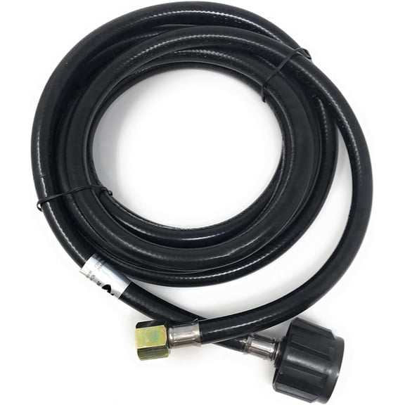Madol 12 Feet Hose Assembly For Propane Tank Adapter QCC1 Acme x 3/8 Female Flare, Max 80,000 BTU's EVEN Controlled FLO Tanks RV BBQ Gas Grills Fire Pit Table Heaters