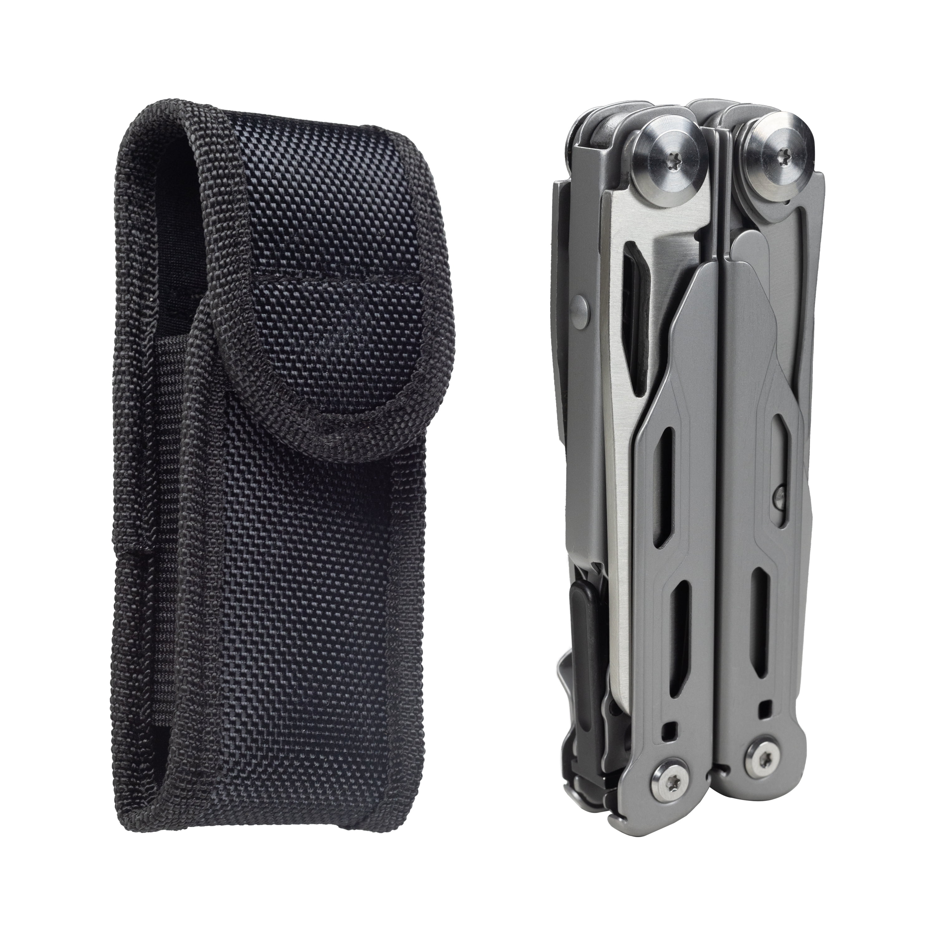 HFS(R) Multi-Tool for Camping Stainless Steel Multi-Functional Scissors Foldable with Carry Bag Pocket Multitools for Outdoor Activities and DIY