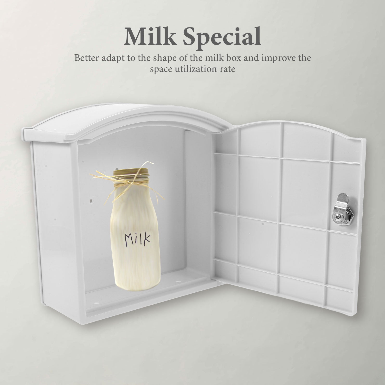 Greenadscape 1Pack Simple Style Wall Mount Milk Box For Mail And Milk Storage 24.00X24.00X10.50in