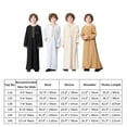 thumbnail image 3 of IBTOM CASTLE Robe for Boys Muslim Long Sleeve Thobe Abaya Saudi Arab Kaftan Islamic Zipper Arabic Dubai Dress with Pockets 4-5 Years Beige, 3 of 8