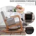 thumbnail image 4 of Nursery Rocking Chairs with Ottoman，Rocker Chair Glider Chair for Nursery，Modern Mid Century Living Room Chair Nursing Comfy Chairs for Mom Seniors, Light Gray, 4 of 6