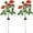 Red, variant on Rirool 2-Pack Solar Rose Flower Stake Lights, 10 Waterproof LED Flowers for Outdoor Garden, Pathway, Patio, Yard Decoration, Blue - Yellow