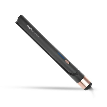 RAF Hair Straightener Flat Iron with Ceramic Plates, Negative Ion Technology, 2-in-1 Curling & Straightening Tool, Black