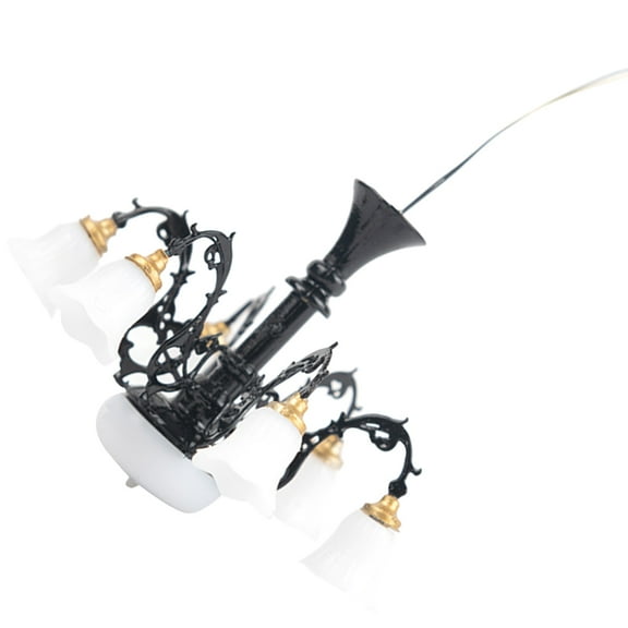 LOLIPPYY Miniature Light Fixtures For Dollhouse 1Set Metal Abs Decorative Lighting Diy Work Mini Style