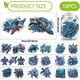 thumbnail image 2 of 10 hojas de pegatinas de transferencia UV DTF de animales del océano para tazas, tortugas marinas en tonos azules, calcomanías de transferencia para frotar, 2 of 9