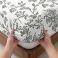 thumbnail image 3 of Full Size Fitted Sheet Set - Farmhouse Flowers 3 Piece Bedding Sets 16" Deep Pocket Fitted Sheet with 2 Pillowcases Pastoral Vintage Leaf Spring Summer Brushed Microfiber Hotel Luxury Bed Sheets, 3 of 9