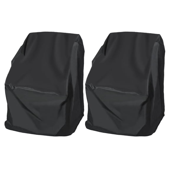 Vorfor 2 Pcs Patio Chair Covers, Waterproof Dustproof Outdoor Furniture Covers for Lawn & Garden, Foldable & Lightweight, 25"L x 25"W x 47"H, Black