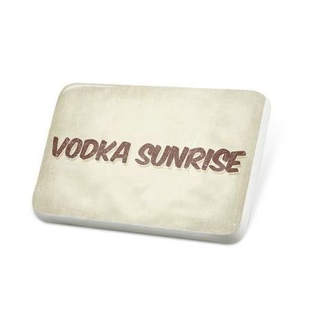 Porcelein Pin Vodka Sunrise Cocktail, Vintage style Lapel Badge –
