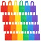 thumbnail image 2 of Aneco 24 Pack Bolsas para fiestas no tejidas para bolsas de manejo con manijas Favores de la fiesta de color Rainbow 8 por 8 pulgadas, 6 colores Aneco Ver descripción, 2 of 2