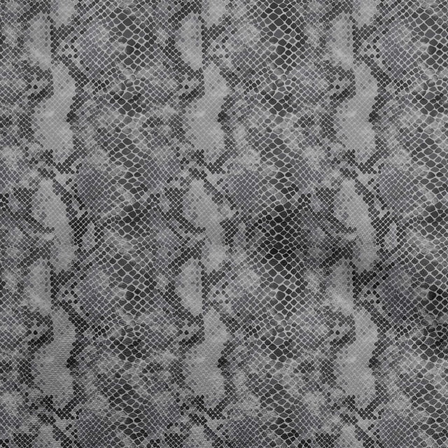 oneOone Rayon Gray Fabric Animal Skin Sewing Material Print Fabric By The Yard 56 Inch Wide