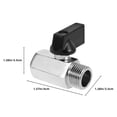 thumbnail image 2 of Shisuyan 2pcs Mini Ball Valve for RV Hot Water Drain Valve Copper Water Pipe Valve Easy Switch Design Ideal for Water Heater Drain Gas Pipe and RV Water Valve Replacement, 2 of 8