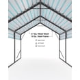 thumbnail image 3 of Tuekys 13x16 FT Metal Carport Heavy Duty Car Ports Reinforced Frame, Galvanized Steel Roof and Enhanced Base All-Weather Outdoor Shelter for Cars, Bass Boats, Full-Sized Pickup Trucks, Tractors, 3 of 7