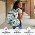 thumbnail image 6 of KUIFORTI Cute Dinosaur Print Kids School Backpack for Boys Water Resistant Toddler Bookbag with Laptop Compartment Shoulder Strap Back to School Gifts for Children, 6 of 7