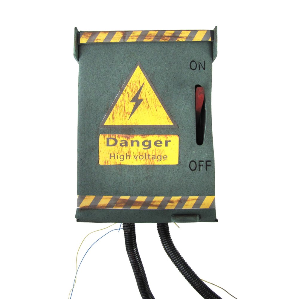 Foam Animated High Voltage Electric Box Haunted House Prop Halloween