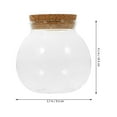 thumbnail image 2 of Glass Terrarium with Lid for Micro Landscaping Container Suitable for Daily Use Transparent Glass and Oak 7.5"x4.3", 2 of 9