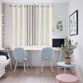 thumbnail image 5 of Simple Farmhouse Style Kitchen Curtains 72 Inch Length, Abstract Grey Geometric Stripe Grommet Top Bedroom Living Room Curtains, Light Filtering Cafe Curtain Drapes 2 Panels Set 104''x72'', 5 of 9