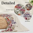 thumbnail image 3 of Watercolor Floral Body Pillow Covers 20"x54", Spring Daisy Lily Lavender Garden Beige Soft Brushed Microfiber Breathable Throw Pillow Covers, Pillowcase with Zipper for Couch Sofa Bedroom Living Room, 3 of 9