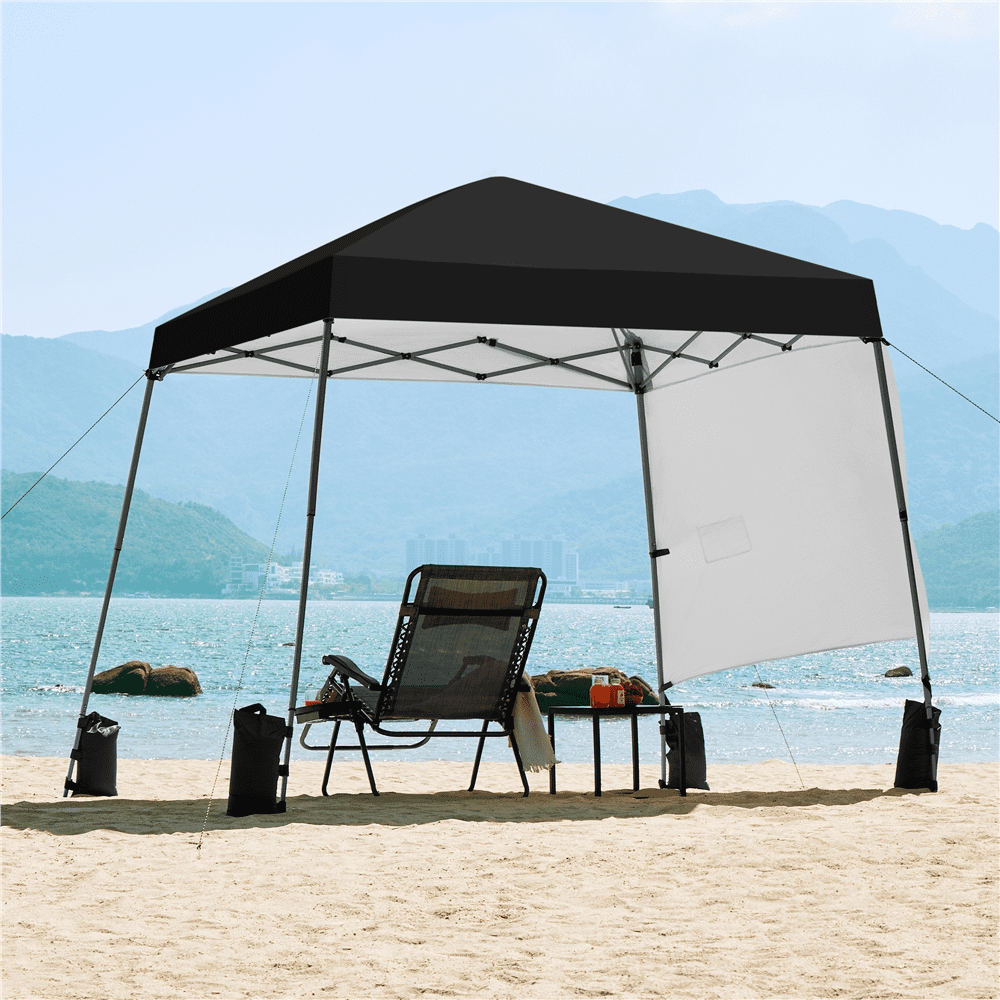 Renwick 10×10 ft Pop-up Canopy Tent w/ Side Panel, Black