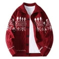 thumbnail image 2 of Awdenio Mens Sweater Christmas Cardigans Funny Xmas Open Front Button Down Knit Coat Outwear, 2 of 3