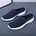 thumbnail image 5 of Dakaela Mens Backless Slip on Sneakers Breathable Knit Mesh Open Back Tennis Shoes for Men Lightweight Sports Mules for Outdoor Walking,Blue 9, 5 of 7