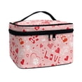 thumbnail image 2 of HELLHERO Paw Love Makeup Bag Travel Toiletry Bag With Brush Storage Travel Make Up Organizer Bag Gifts for Mom Desktop Neatness, 2 of 6