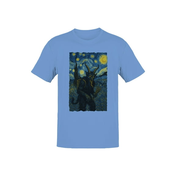 Starry Night Krampus Art Print Men's T-shirt