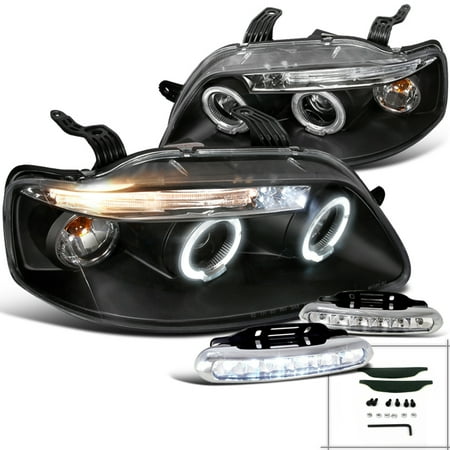 - Spec-D Tuning For 2004-2008 Chevy Aveo 4Dr Black Led Projector Headlights + Led Driving Bumper Fog Lamps (Left+Right) 2004 2005 2006 2007 2008