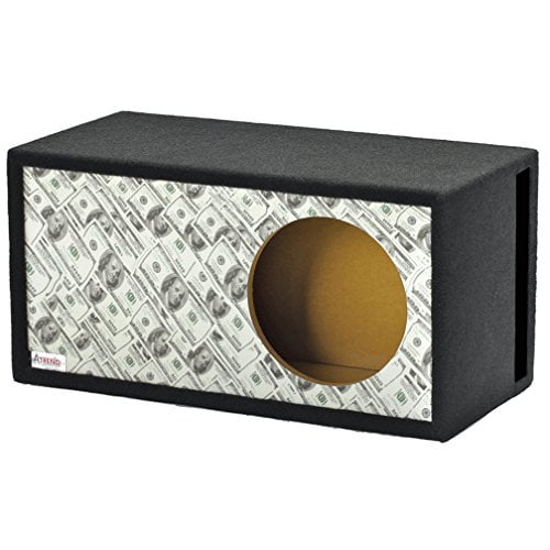 Atrend GFX Series 15LSVBB-Bankroll $100 Bills Pattern Single Vented SPL 15  Subwoofer Enclosure