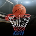 thumbnail image 3 of Costway 18" Basketball Rim Wall Door Mounted Basketball Hoop with All Weather Net Orange, 3 of 9