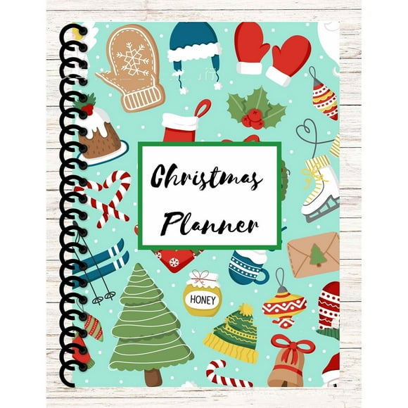 Fiudx Planificador Navideño, Lista de Verificación para Organizar Las Fiestas, Planificación de Comidas y Regalos Festivos, Diseño Compacto y Portátil, Regalo para Familiares y Amigos, Tamaño Práctic
