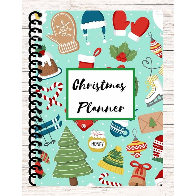 Fiudx Planificador Navideño, Lista de Verificación para Organizar Las Fiestas, Planificación de Comidas y Regalos Festivos, Diseño Compacto y Portátil, Regalo para Familiares y Amigos, Tamaño Práctic