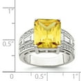 thumbnail image 4 of Sterling Silver Yellow & Clear CZ Ring QR1459, 4 of 11