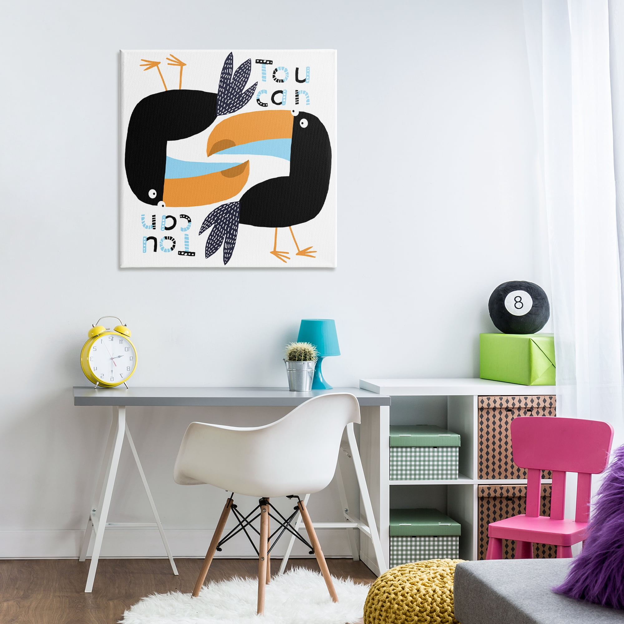 Stupell Industries Tropical Toucan Birds Animals Painting Wrapped Canvas Art Print Wall Art, 30 x 30
