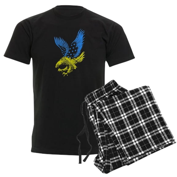 CafePress - Cool Ukraine Flag Ukrainian Pride Native H Pajamas - Men's Dark Loose Fit Cotton Pajama Set