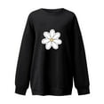 thumbnail image 3 of FamilyThread Womens Long Sleeve Fashion Crewneck Lightweight Sweatshirt Cute Sunflower Graphic Pullover Casual Tops, 3 of 3