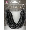 Jewelry Basics Glass Beads, 4mm, 300pk, Black Opaque Round