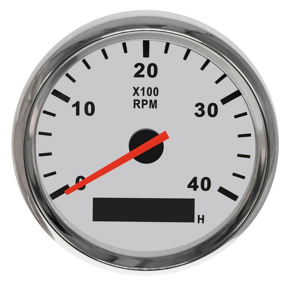 Geloo 85mm 4000RPM Tachometer Gauge Hour Meter for Automobile Car Boat Yacht
