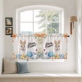 thumbnail image 2 of Happy Easter Tier Curtains 24 Inch Length, Spring Watercolor Bunny Eggs Flowers Cafe Short Curtains for Bathroom Over Sink, Small Kitchen Curtain Light Filtering Tiered Drapes 2 Panels 27.5"Wx24"L, 2 of 8