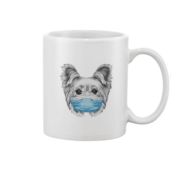 Yorkshire Terrier With Mask Mug -Image by Shutterstock