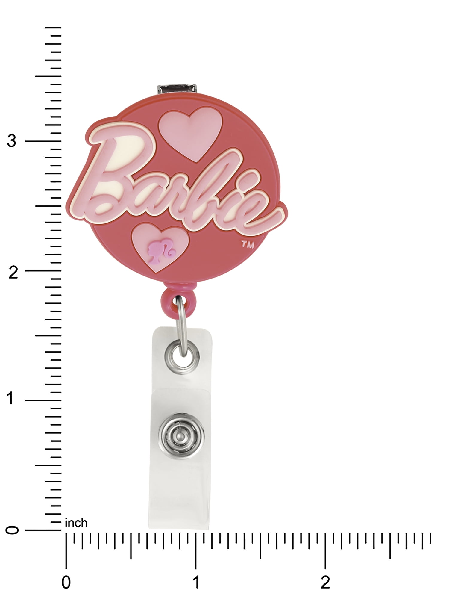 Mattel Womens Barbie Badge Reel, 26" Retractable ID Card Badge Holder with Alligator Clip
