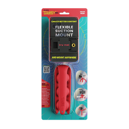 Tenikle - PRO Bendable Suction Cup Tripod Mount - Red