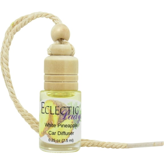 White Pineapple Scented Car Diffuser by Eclectic Lady, 7.5 ml, Air Freshener, Premium Fragrance