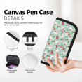 thumbnail image 2 of Fotbe Bunny And Rose Pattern Pencil Case,Canvas Pen Case, Multi- Slot Pencil Pouch, Portable Pencil Bag, Pen Case for& Office, Makeup Bag ,Zipper Pouch, 2 of 6