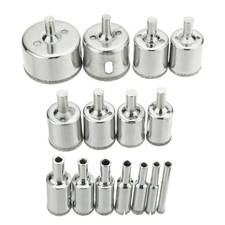 

Docooler 15Pcs Diamond Hole Saw Drill Bit Set Glass Ceramic Tile Saw Cutting Tool 6-50mm