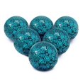 thumbnail image 1 of 6 Pieces 2.4 Inch Mosaic Sphere Balls Decorative Glass Balls Decorative Orbs Table Centerpiece Balls Round Glass Ball Bowl Filler for Bowls Vases Dining Coffee Table Decor (Blue), 1 of 6