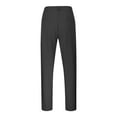 thumbnail image 5 of Yaoyar Mens Pants Solid Buttons Pants High Waist Trouser Casual Loose Fit Athletic Yoga Beach Long Pants(Black,M), 5 of 5