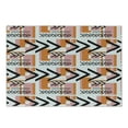 thumbnail image 1 of Geometric Cutting Board, Hand Drawn and Grunge Looking Arrows Rectangles and Squares, Decorative Tempered Glass Cutting and Serving Board, Small Size, Orange Pale Pink Black, by Ambesonne, 1 of 1